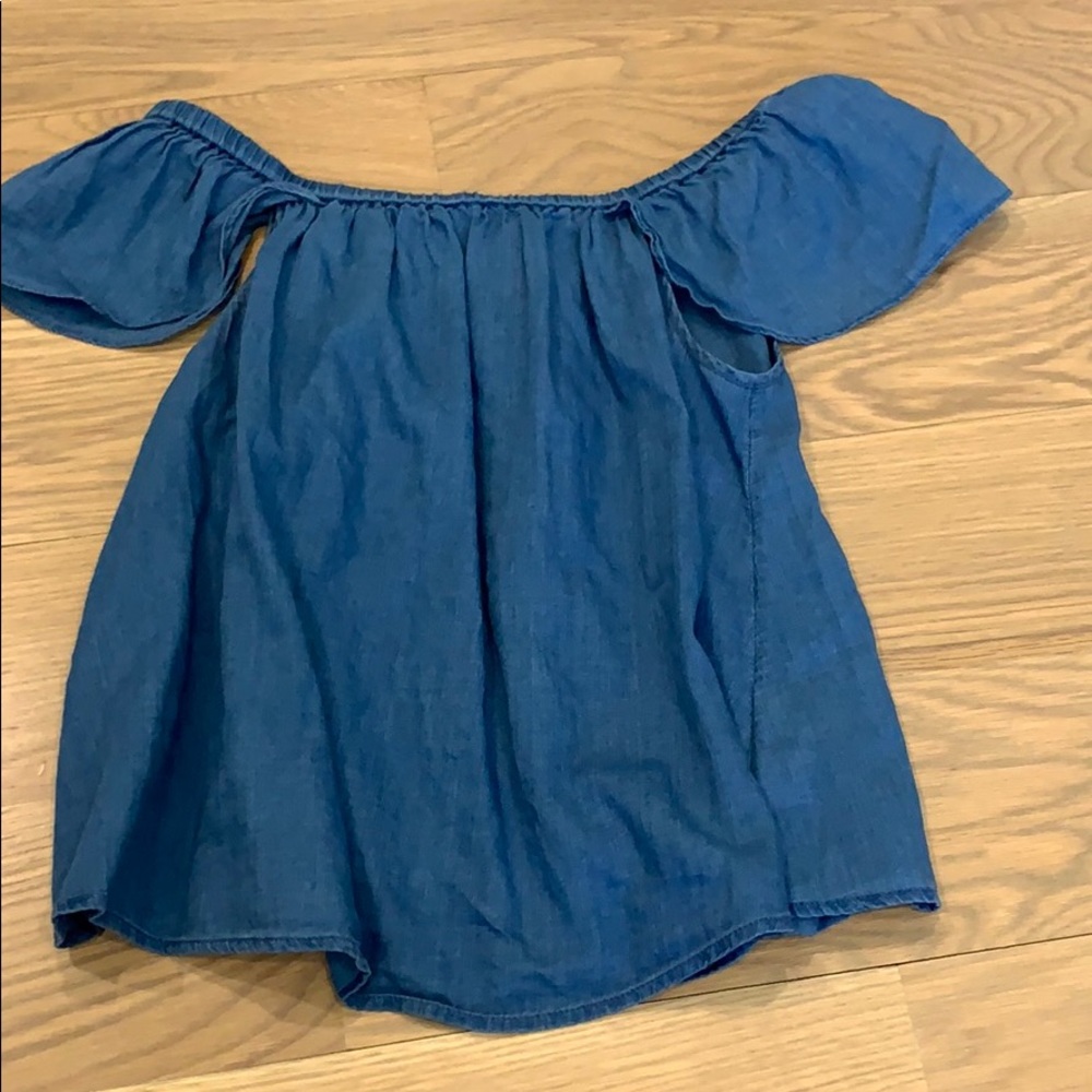 MADEWELL Denim off the shoulder top